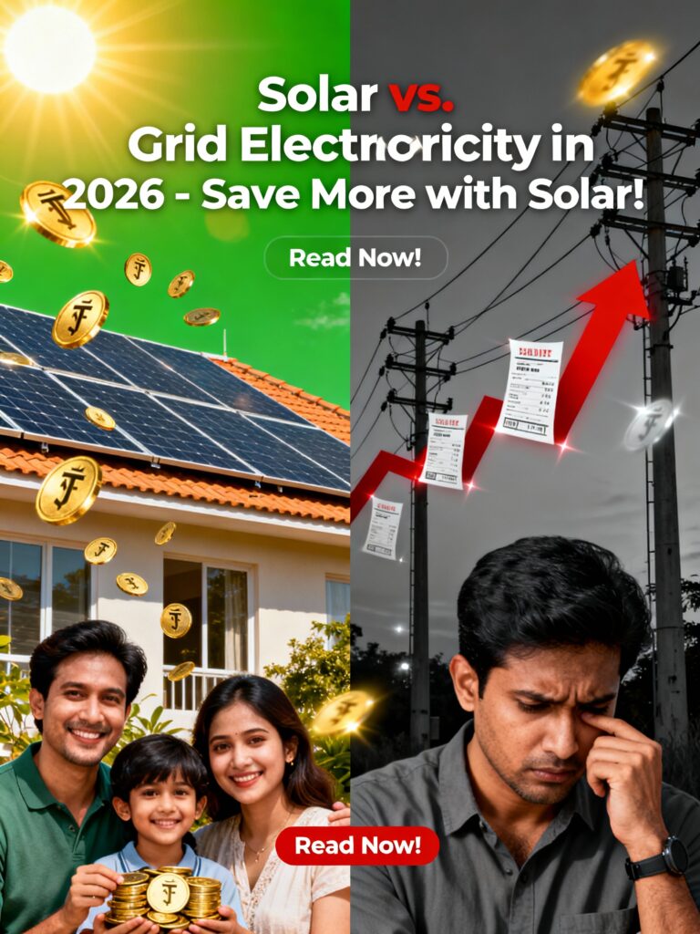 solar vs. grid electricity in 2026
